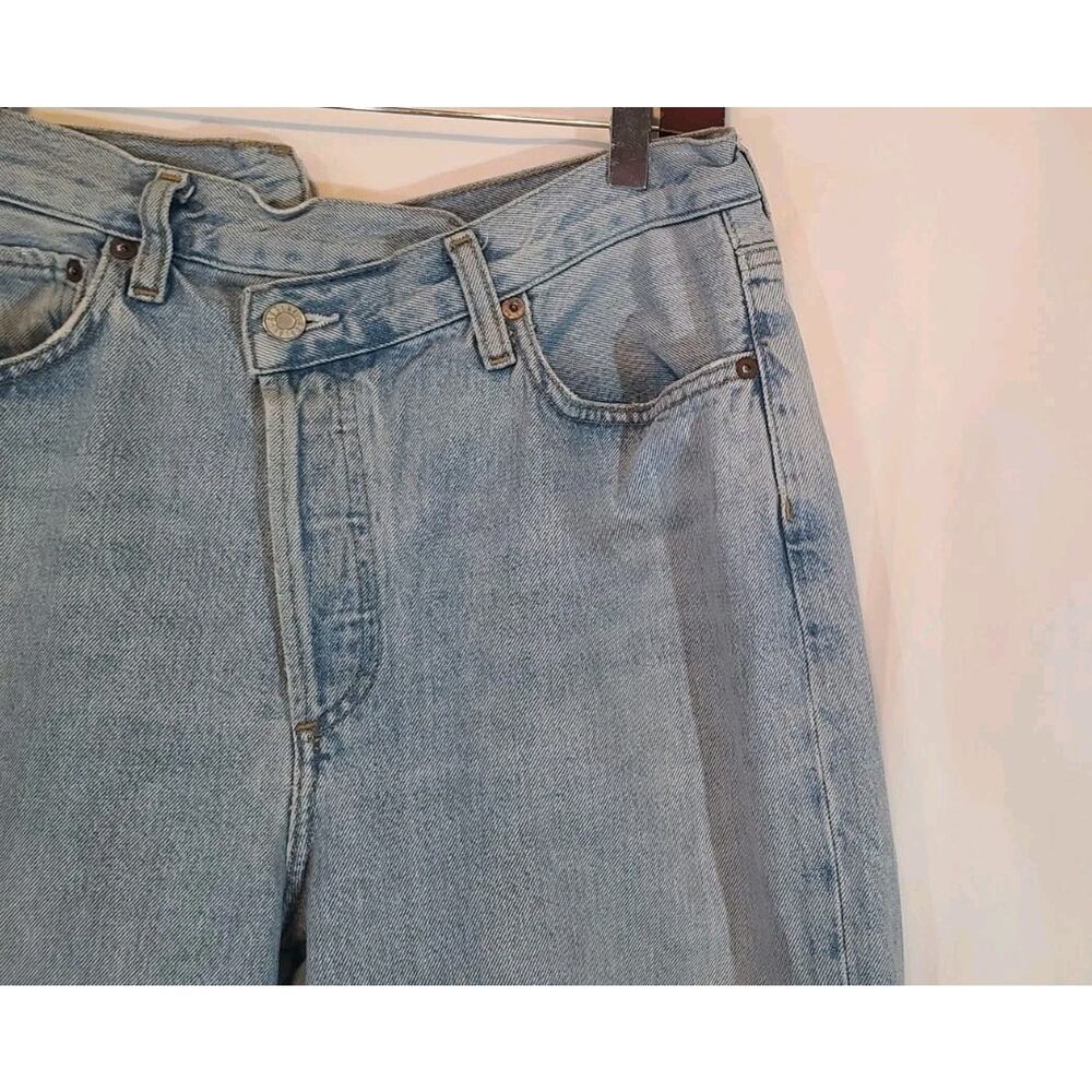 Agolde Criss Cross High Rise Straight Leg Jeans in Dimension 29 X 31 - Picture 6 of 12